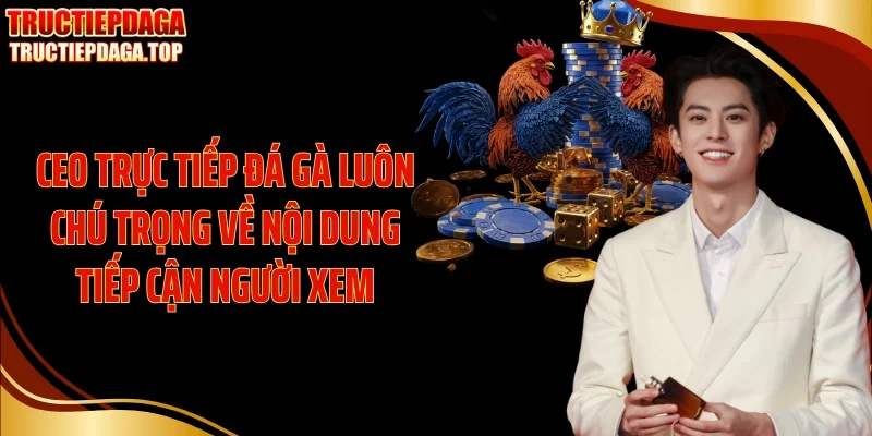 CEO Trực tiếp đá gà luôn chú trọng về nội dung tiếp cận người xem